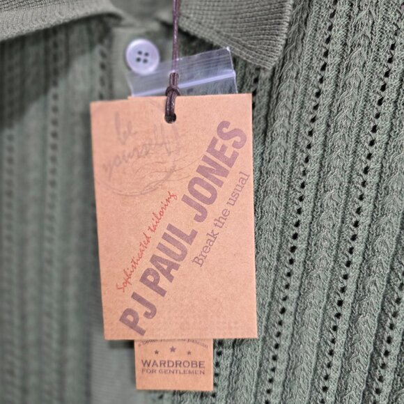 PJ Paul Jones Green short sleeve sweater NWT XL - Picture 2 of 3